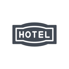 Hotel service silhouette icon sign