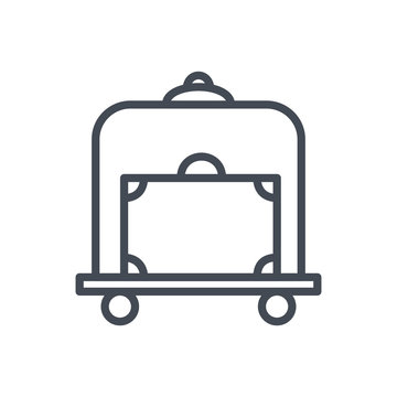 recommend clip art: Hotel service line icon bellhop