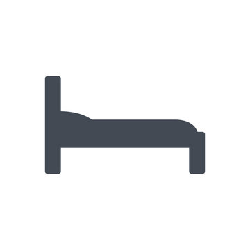 Hotel service silhouette icon bed