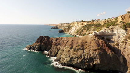 Fototapeta na wymiar Beautiful sea cliff near Fiolent, Crimea