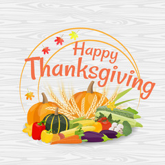 Vector illustration on the theme thanksgiving day. 
