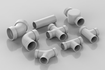 Fototapeta premium set of pipe joints