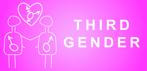 Illustration of two men as symbol of Third gender
