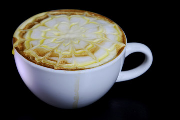 Hot caramel latte, Hot coffee latte, Hot caramel coffee, Hot caramel macchiato coffee 