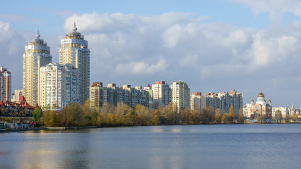 Quay of the Dnieper Bay in Kiev