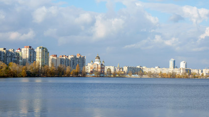 Quay of the Dnieper Bay in Kiev