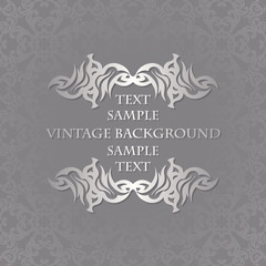 Invitation card on seamless background. Vintage frame