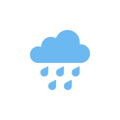 Rain Icon isolated on grey background.