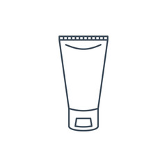 The linear vector icon of a tube of cream