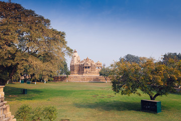 Hindu and Jain temples in Khajuraho. Madhya Pradesh, India.