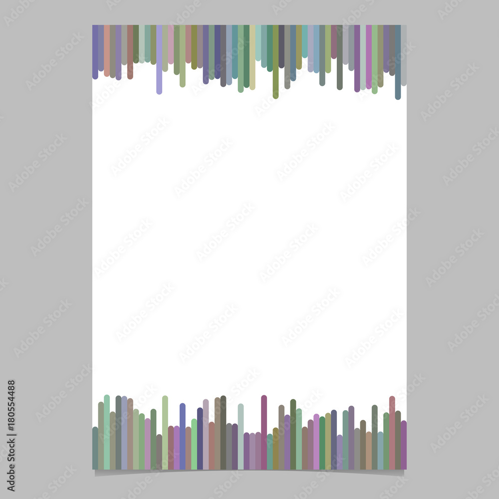 Poster document template from vertical lines in colorful tones - blank vector poster background design
