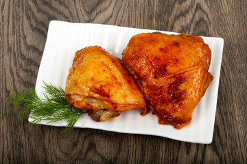 Roasted chicken thigh