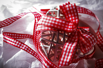X mas decoration of ribbon 
