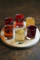 bright alcoholic shots