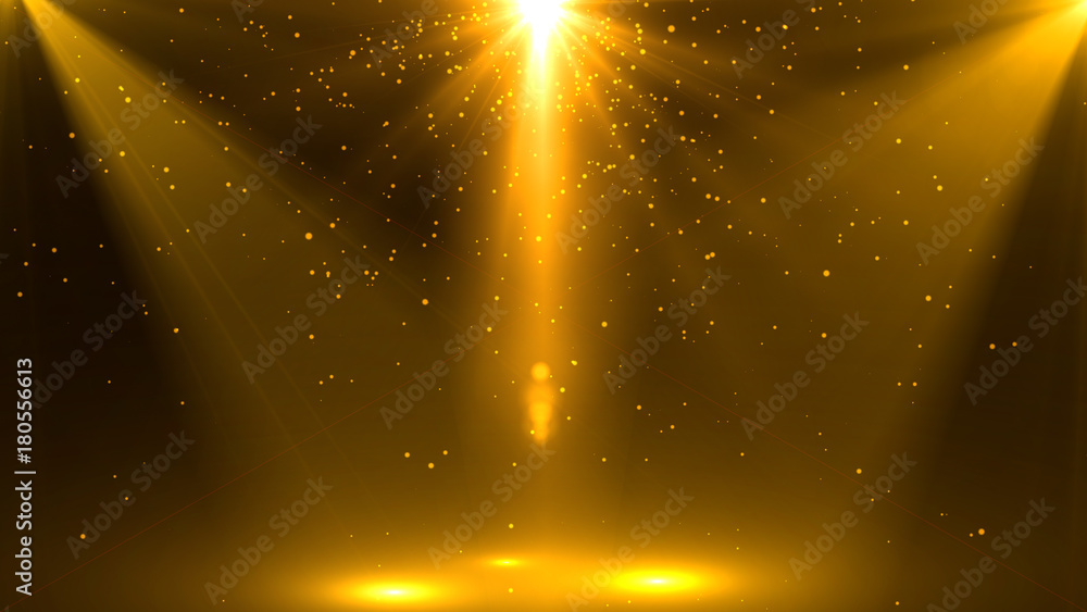 Canvas Prints gold lights shining .golden background with shiny stars and rays.sparkles or particle glitter lighti