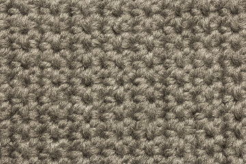 Gray Knitted Wool Background. 