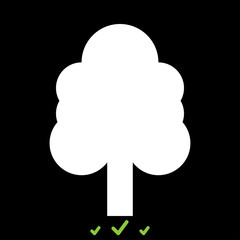 Tree it is white icon .