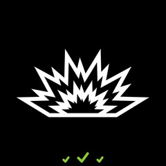 Explosion it is white icon .