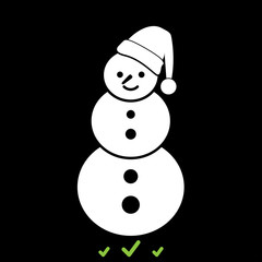 Snowman it is white icon .