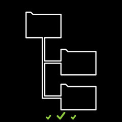 Folder structure it is white icon .