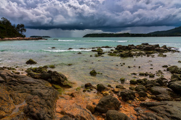 Seascape, looming storm