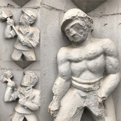 Symbolic relief on wall