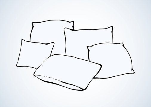 Pillow. Vector drawing