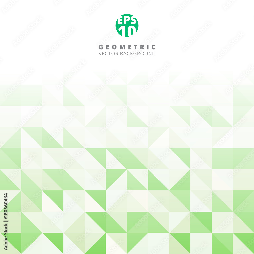 Aufkleber abstract gray triangle and square in green and white color pattern, vector illustration
