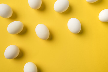 scattered Chicken eggs