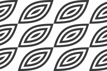  Black and white seamless geometric pattern