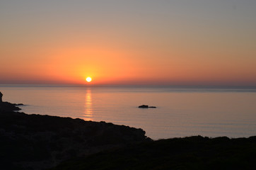Sunrise near Sagres in the Algarve, Portugal