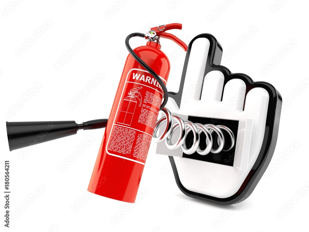 Canvas Prints Fire extinguisher with cursor