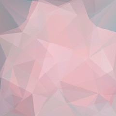 Abstract background consisting of pastel pink triangles. Geometric design for business presentations or web template banner flyer. Vector illustration