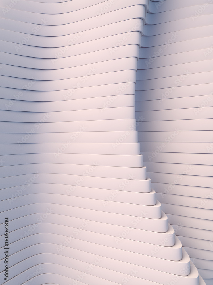 Poster white stripe pattern futuristic background. 3d render illustration