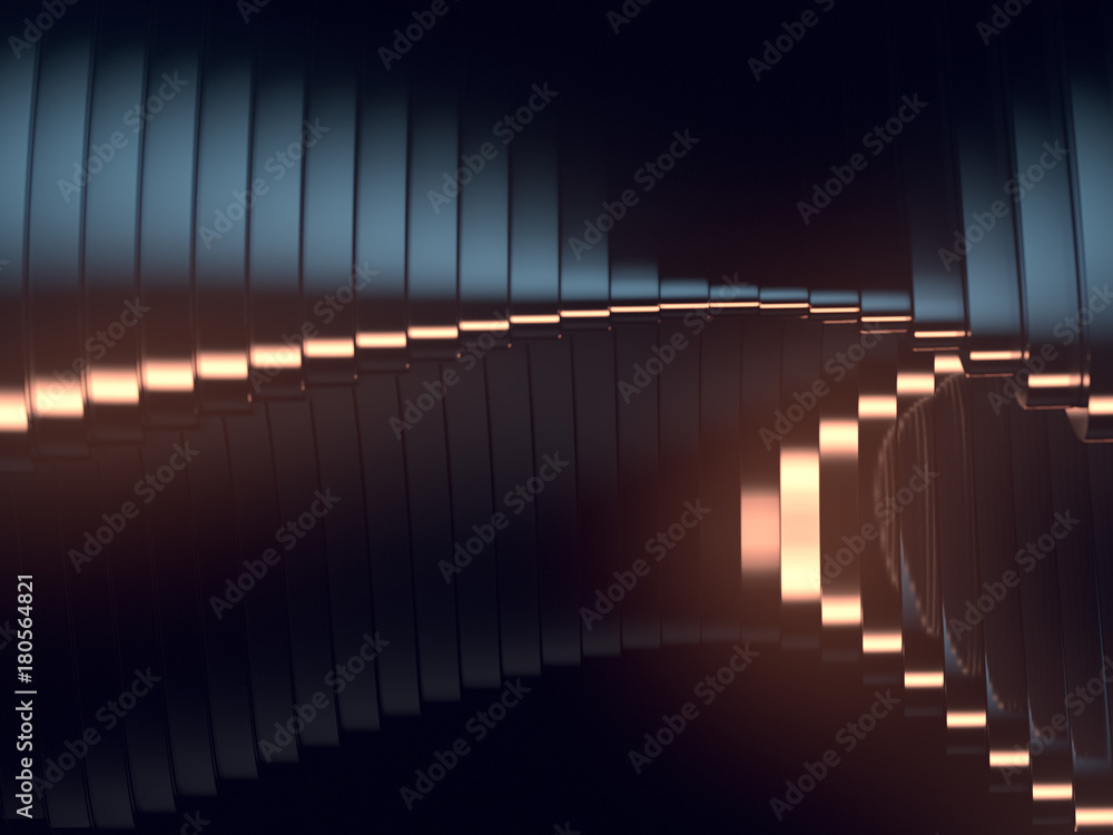 Poster Wave band abstract background surface 3d rendering