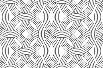Fototapeta premium Geometric seamless pattern with linear