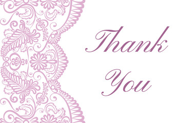 Thank you lace card