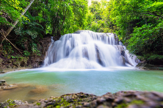 Hua mea khamin water falls  in Erawan National Park, Kanchanaburi, Thailand