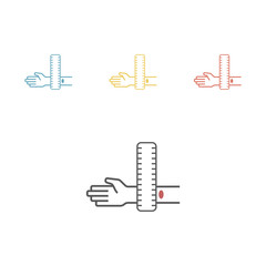Mantoux test line icon. Vector sign for web graphics.