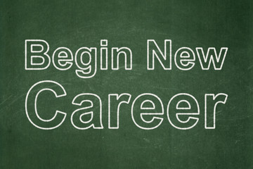 Obraz premium Business concept: text Begin New Career on Green chalkboard background