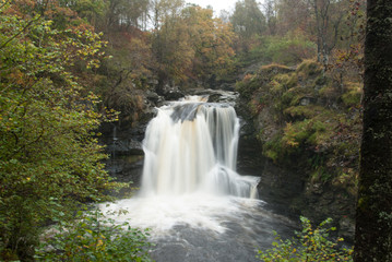 Scottish Waterfall in Glen Affric