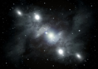 galaxy in a free space