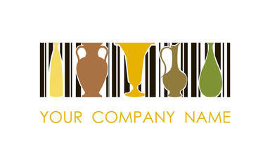 Vector logo for ceramic workshop. Concept design logo