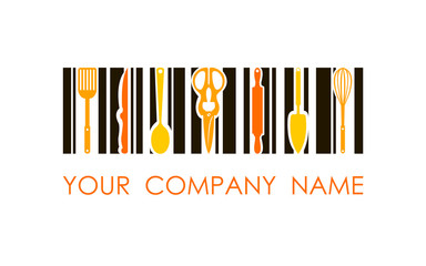 Vector logo of cooking products. Concept design logo. Used for cookery, shop, bakery, grocery store