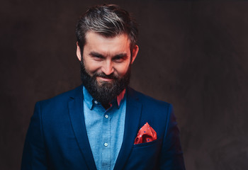 A man dressed in an elegant suit.