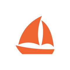 Sailboat icon simple
