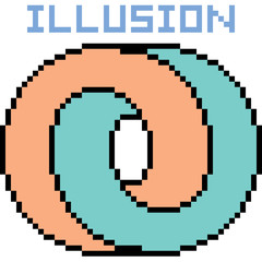 vector pixel art illusion