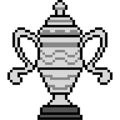 Fototapeta premium vector pixel art prize cup