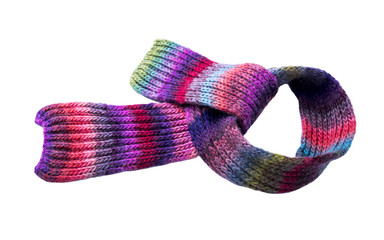 Multi-colored winter scarf.