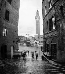 Campo Square with Mangia Tower in Siena